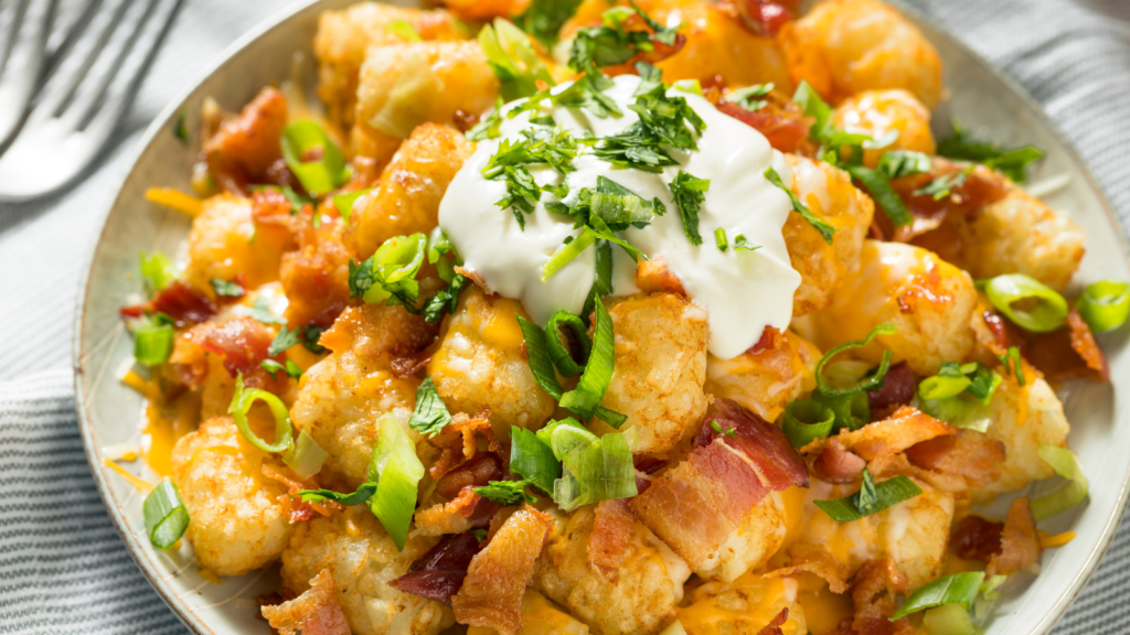 Spicy Loaded Tater Tots - Appetizers & Entrees